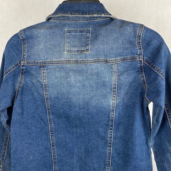 Mudd Girls Denim Jacket Size 16 Button Front Cropped - Picture 7 of 9